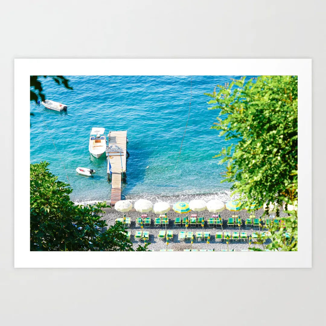 Miramalfi Landscape Wall Art Print Kamalia Studio