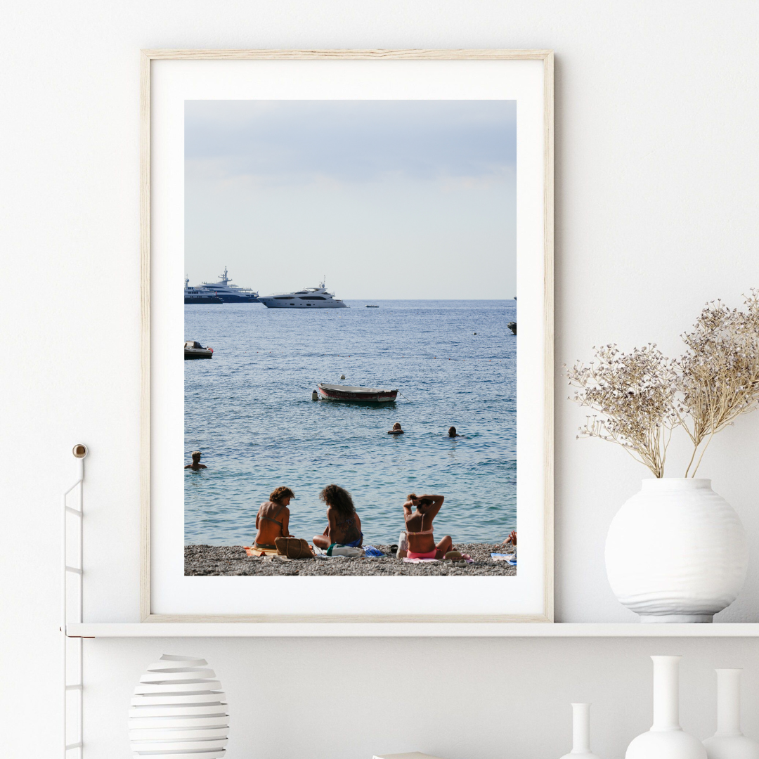 italy boat Wall Art Coastal Prints capri positano
