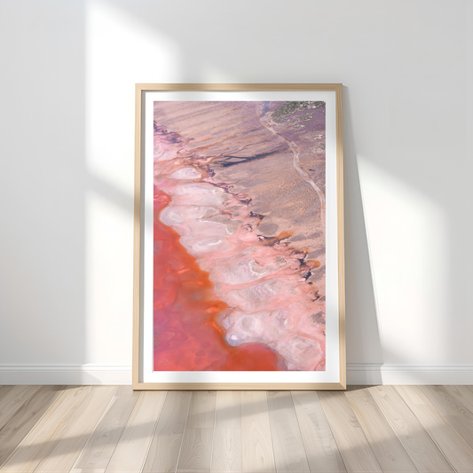 Pink Lake Wall Art Print Kamalia Studio
