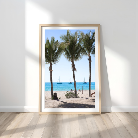 Three Palms Wall Art Print Kamalia Studio