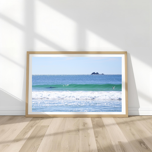 Nguthungulli Dolphin Wall Art Print Landscape Kamalia Studio