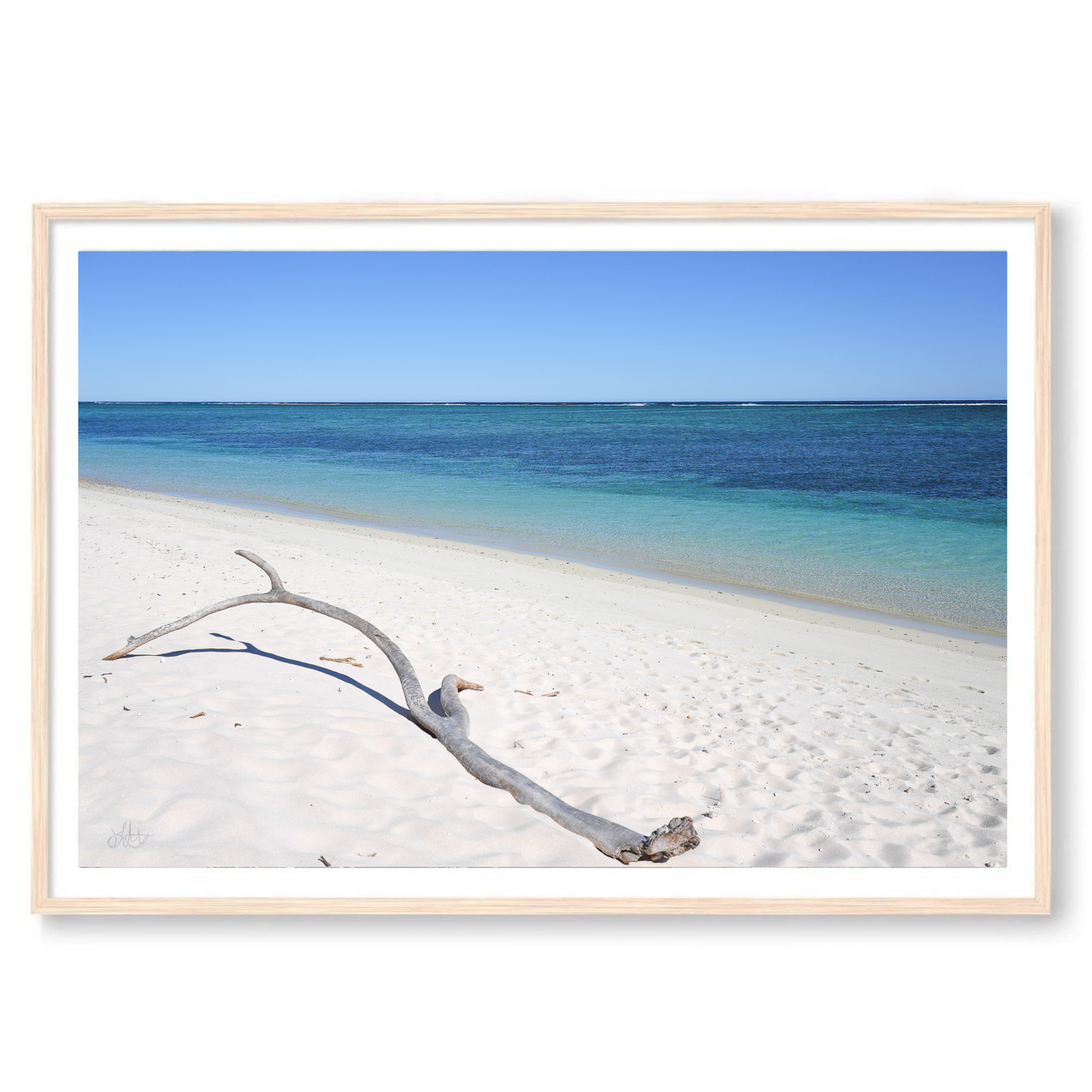 Turquoise Bay Landscape Wall Art Print Kamalia Studio