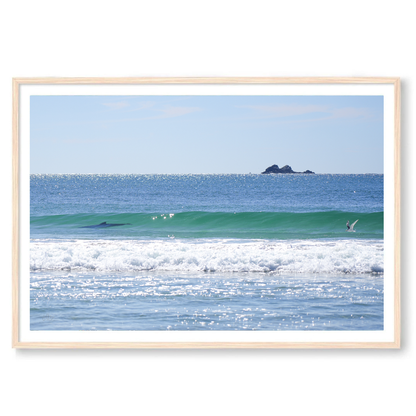 Nguthungulli Dolphin Wall Art Print Landscape Kamalia Studio