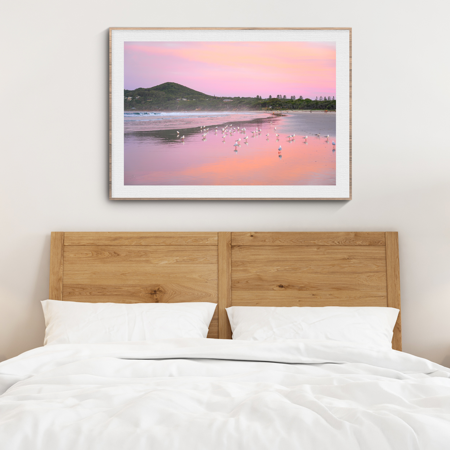 Pink Sky Landscape Wall Art Print Kamalia Studio