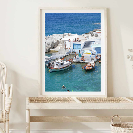 Boat Cove Wall Art Print Kamalia Studio