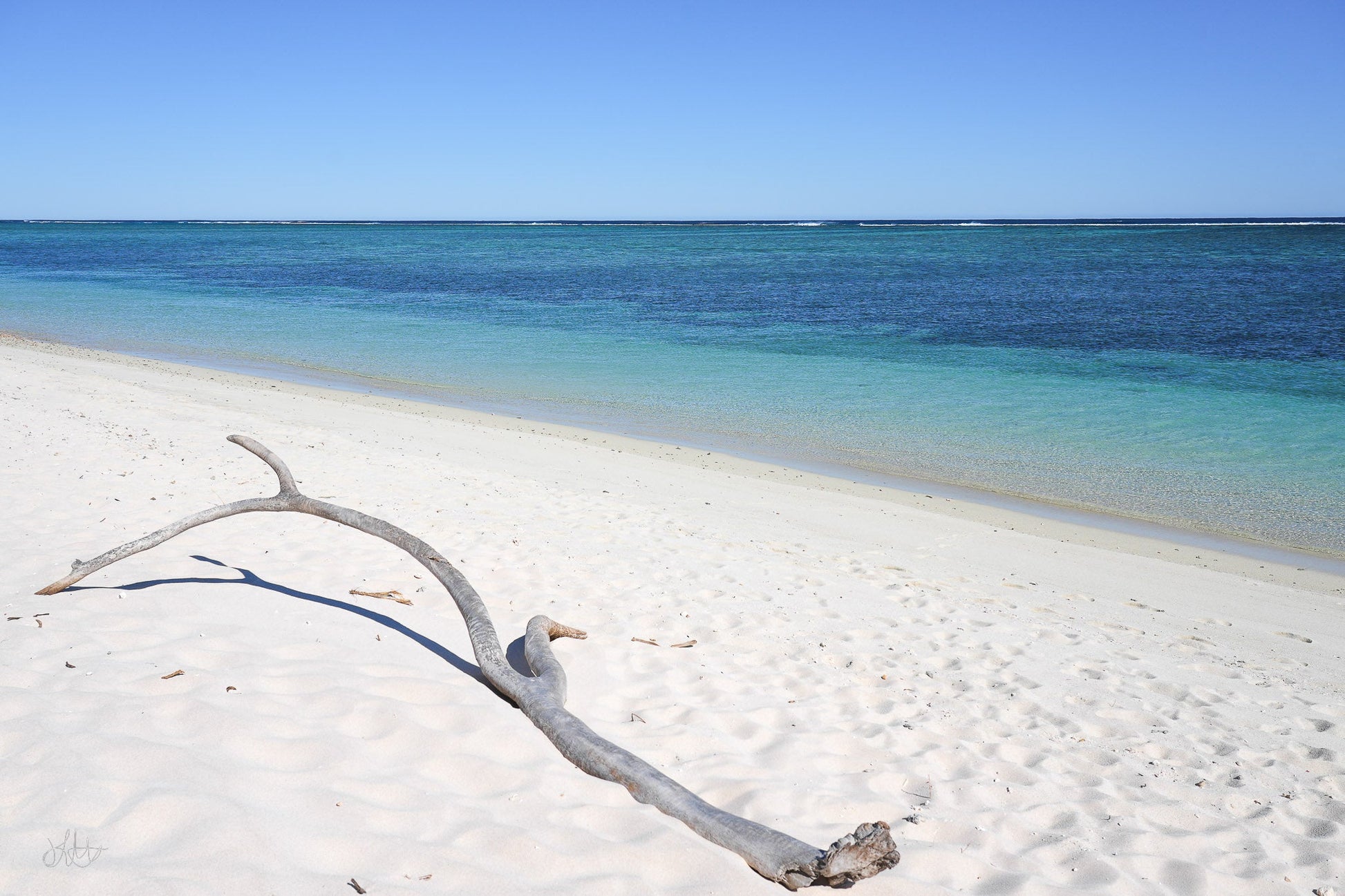 Turquoise Bay Landscape Wall Art Print Kamalia Studio