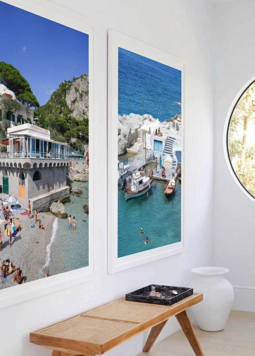 Boat Cove Wall Art Print Kamalia Studio
