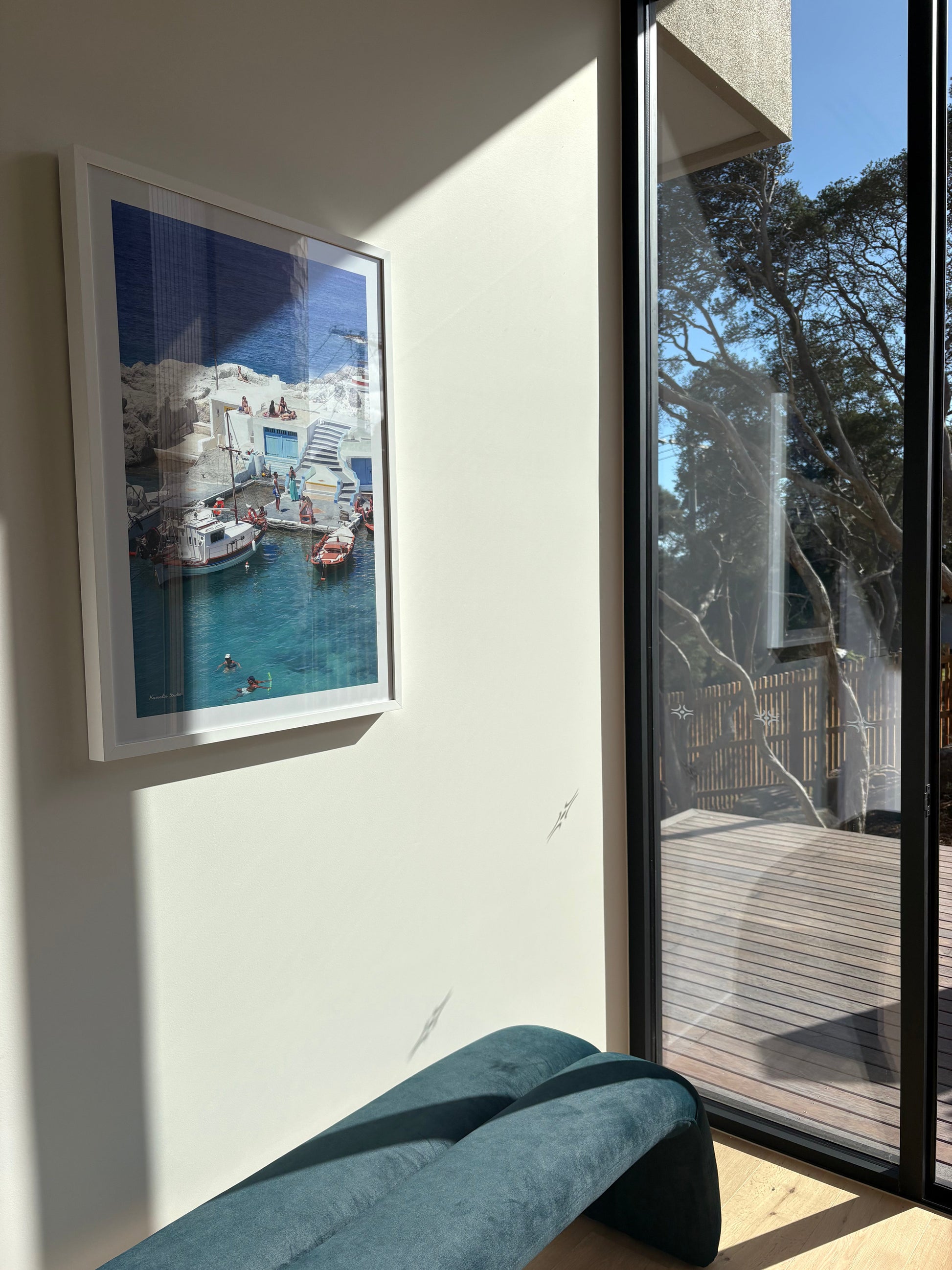 Boat Cove Wall Art Print Kamalia Studio