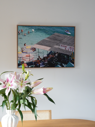 Our completely non-reflective and toxic free canvas is stretched around a floating frame made from premium Australian oak. Please note the "No Frame Canvas" option comes rolled.