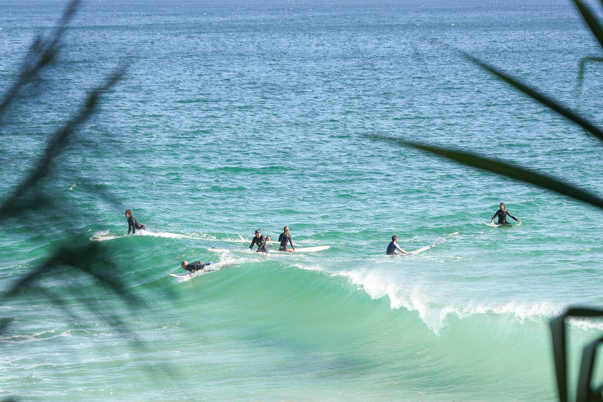 Surfers Wall Art Print Landscape Kamalia Studio