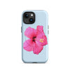 Pink Tropical Hibiscus Phone Case no.2 in Artic Blue