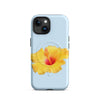 Hawaiian Yellow Hibiscus Phone Case in Artic Blue