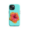 Tropical Hibiscus Phone Case in Aqua