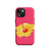 Hawaiian Yellow Hibiscus Phone Case in Hot Pink