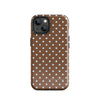 Brown & Blue Polka Dot Phone Case Without Magnet